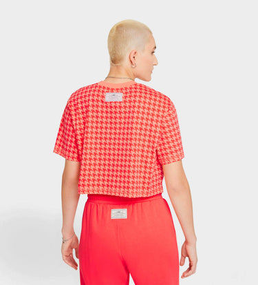 Icon Clash Oversized Houndstooth Crop Top